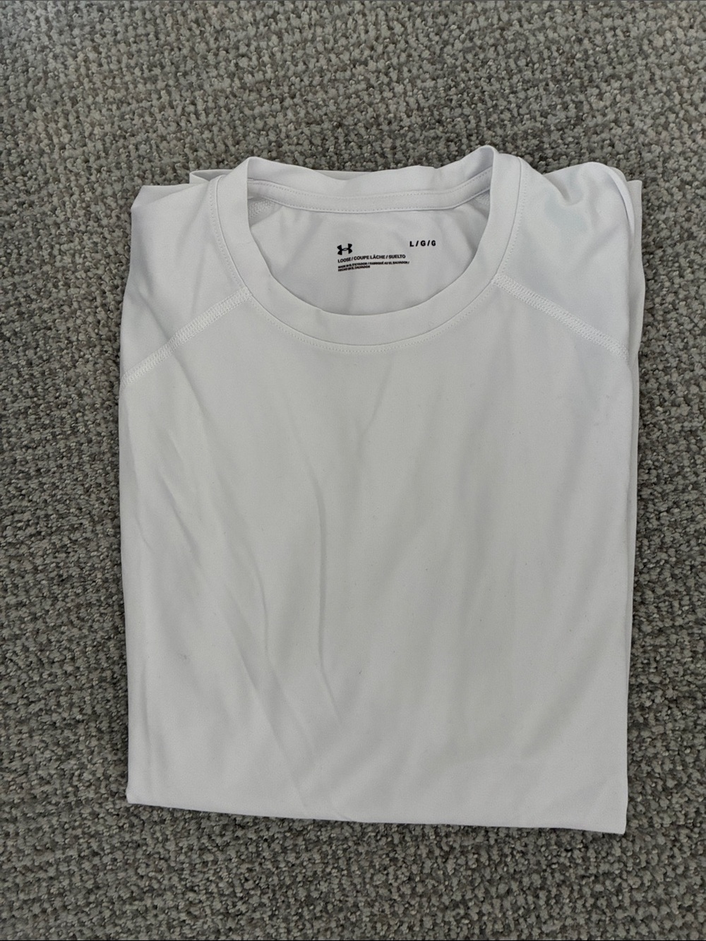 Under Armour White Short Sleeve Performance Crew Tee